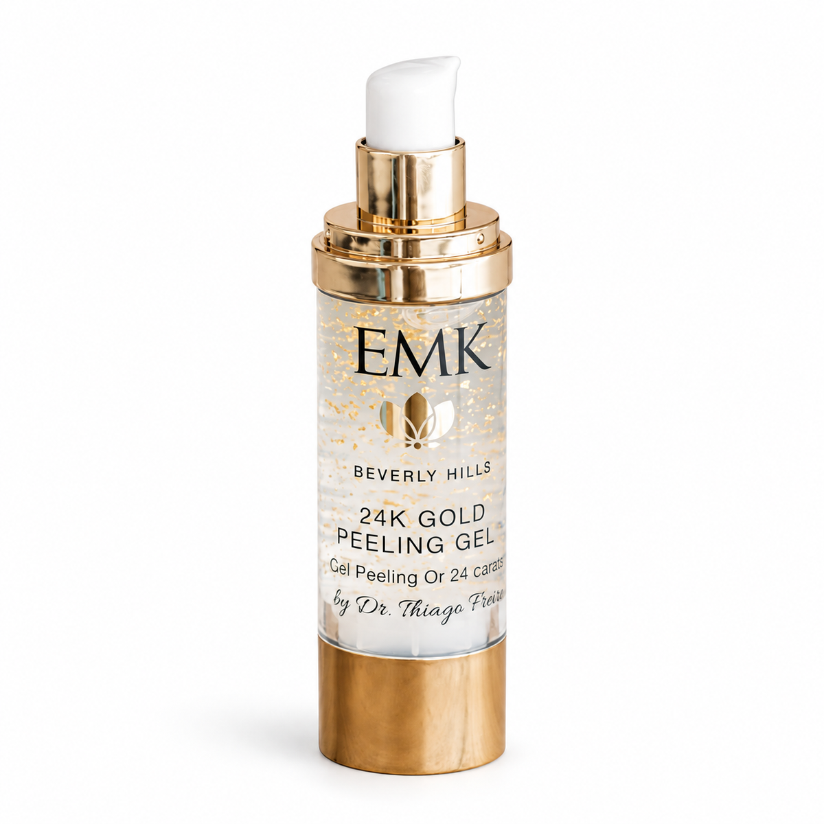 24K Gold Exfoliating Gel bottle by EMK Skincare