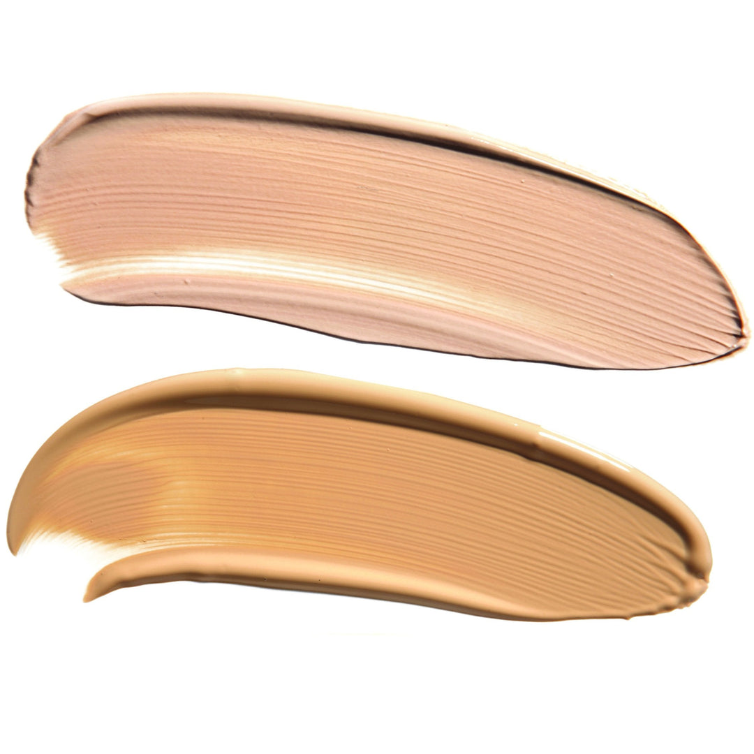 Glowin Cream C1 and C2 shade swatches by EMK Skincare