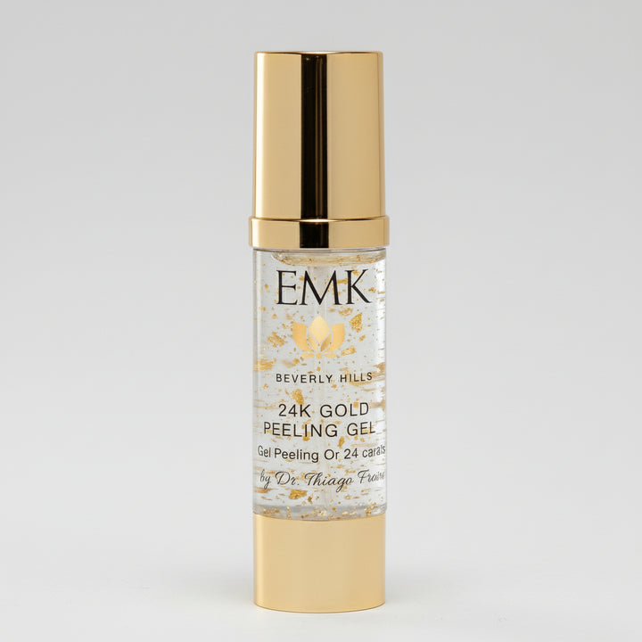 24K Gold Exfoliating Gel bottle by EMK Skincare