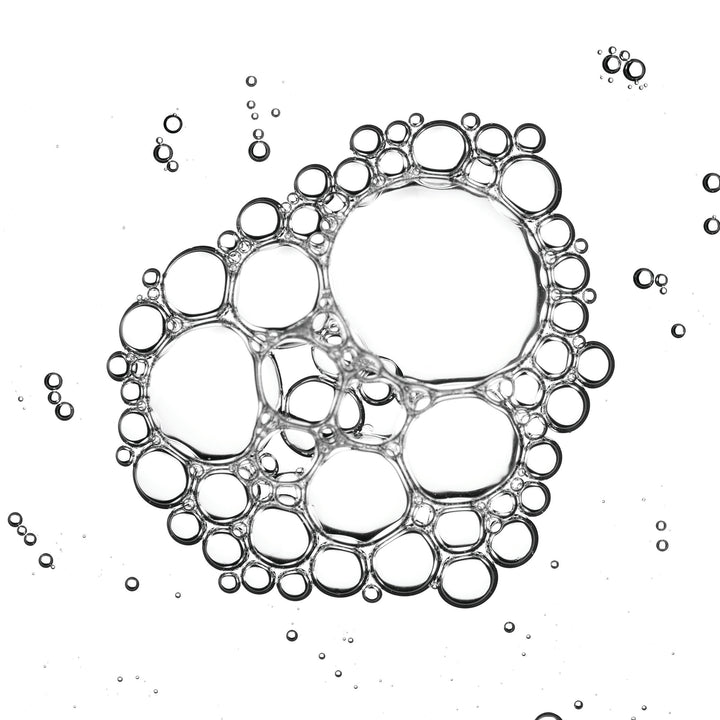 Bloom Toner micellar bubble texture close-up, EMK Skincare prep essence